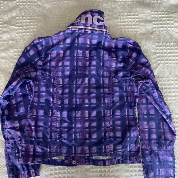 BENCH Purple/Pink Light Rain/Windbreaker 100% Cotton Jacket with Pockets Size XL - Picture 6 of 7